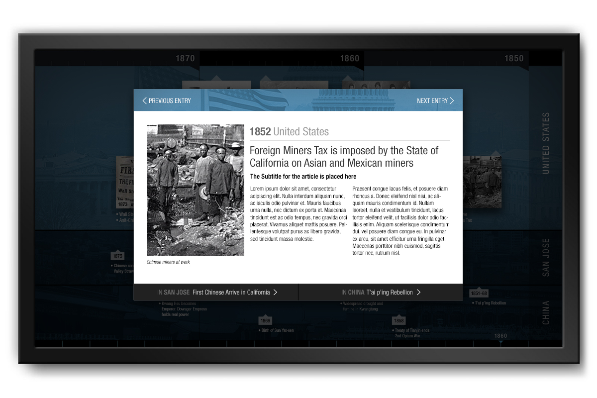 CHCP Touchscreen Timeline