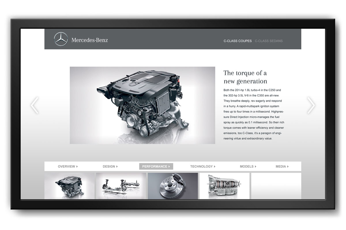 Showroom Touchscreen App