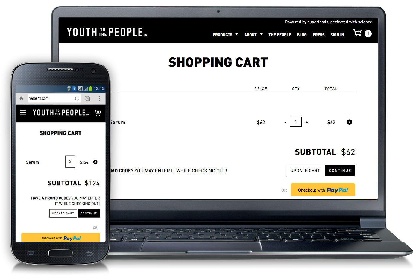 YOUTH TO THE PEOPLE Website